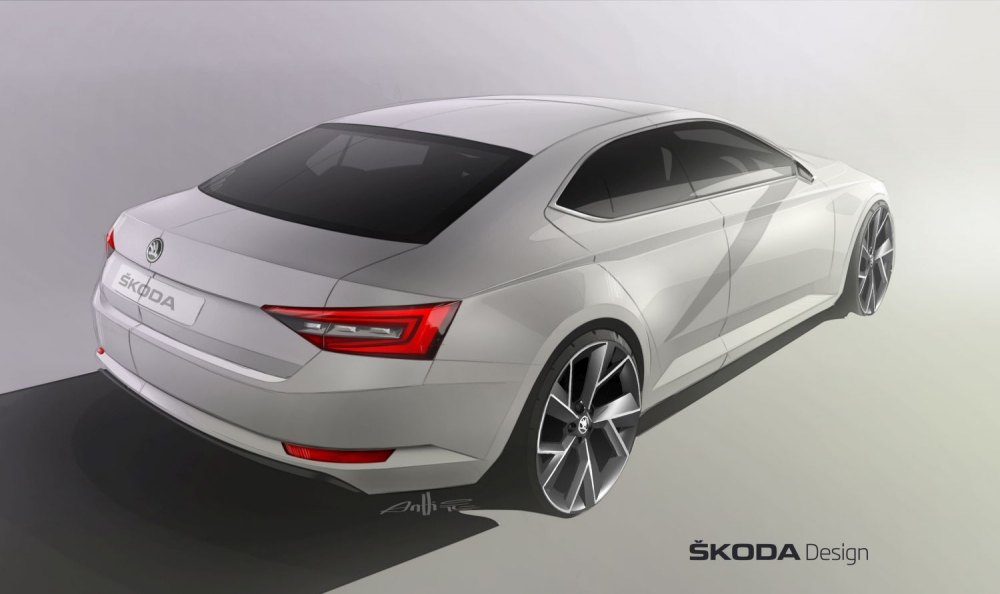 Nowa Skoda Superb - pierwsze szkice