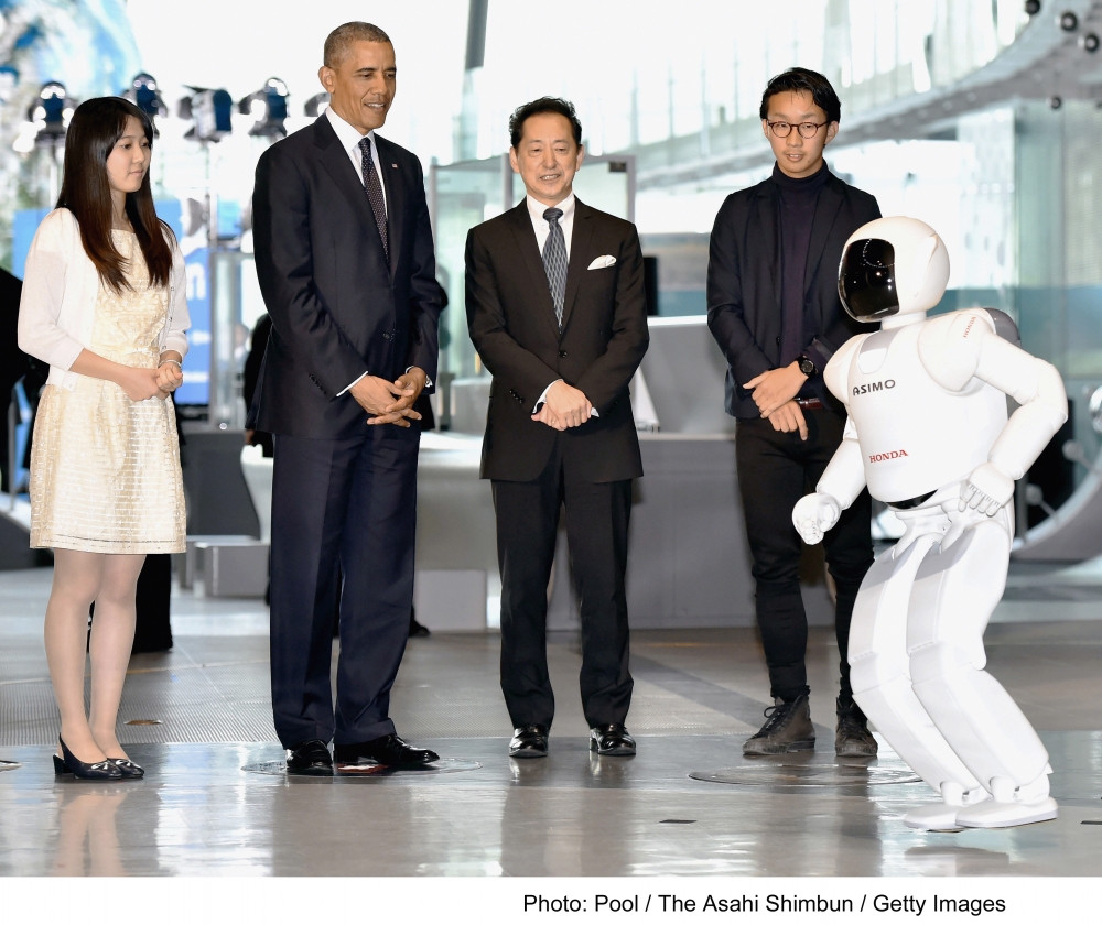 Obama z wizytą u ASIMO