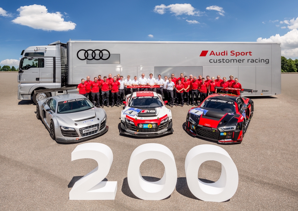 Firma Audi wyprodukowała dwusetny model R8 LMS