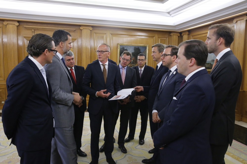 Dyrektor Opla na audiencji u Króla Filipa VI 