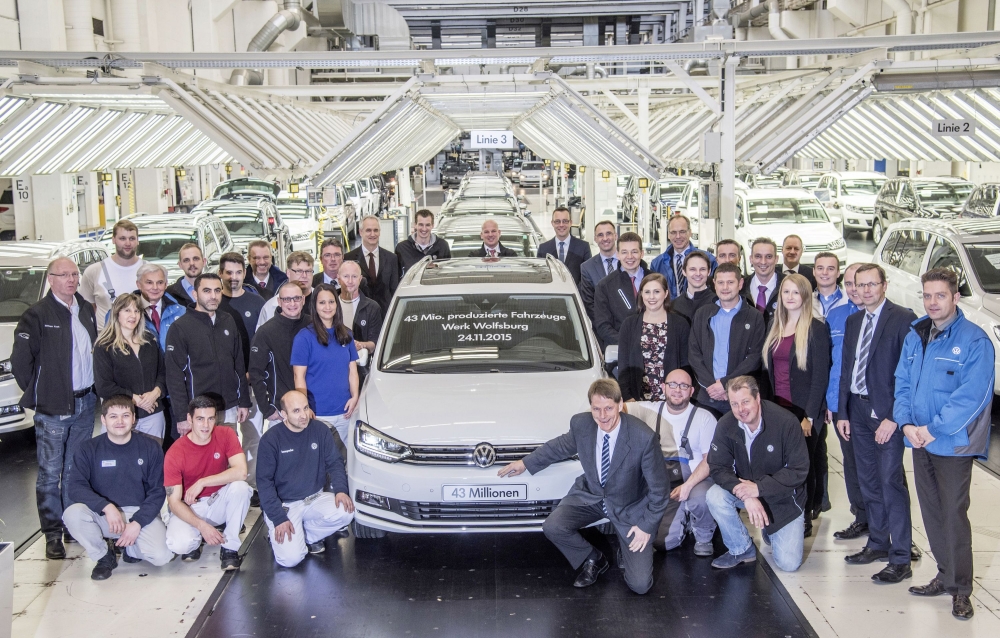 43 miliony samochodów z zakładów Volkswagena w Wolfsburgu